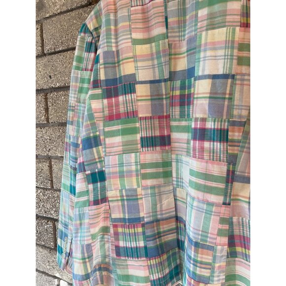 Lauren Ralph Lauren L Womens Multi-Color Plaid Patchwork Cotton Blazer Jacket Ou - Picture 7 of 7